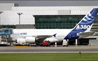 A380試航抵樟宜機場 將如期交機給新航