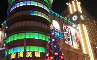 雲嘉最高的聖誕樹在耐斯廣場