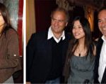 2007年1月10日，英国伦敦。《鬼佬》制片人尼克•布隆菲尔德（右一）和女主角林爱琴（右二）参加为莫克姆湾罹难者基金筹款的一场《鬼佬》电影放映会。（Dave M. Benett/Getty Images）
