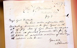 美发现林肯关于盖蒂斯堡战役的亲笔信
