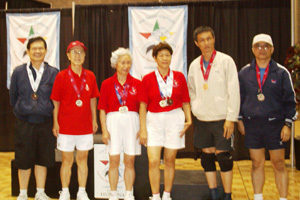 休斯頓中華長青乒乓球隊在全美老年奧運會又創新勣