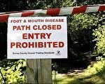 担心病毒扩散 英设立第二个口蹄疫管制区