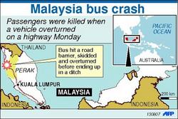马来西亚重大车祸  巴士失事二十人罹难