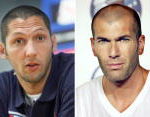 席丹(齐达纳Zinedine Zidane) (右) 马特拉吉 (Marco Materazzi )/AFP/Getty Images