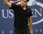 美網頭號種子瑞士球王費德勒（Roger Federer）再度展現世界第一的氣魄強勢晉級四強。(EMMANUEL DUNAND/AFP/Getty Images)
