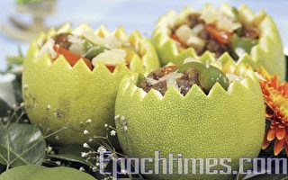组图：柚子创意料理 健康餐美味上桌