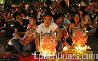 香港民间烛光晚会 谴责缅甸血腥镇压