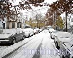 组图：纽约迎来第一场冬雪