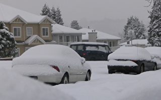 加西降大雪 造成溫哥華交通延誤