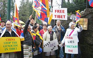 溫民眾遊行紀念「西藏抗暴」49週年