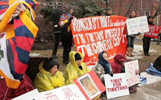 多倫多藏人中領館絕食抗議