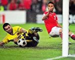 欧洲国家杯足赛, 土耳其击败共同主办国瑞士(摄影：法新社)