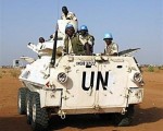 联合国派驻苏丹达佛地区维和人员车队//法新社