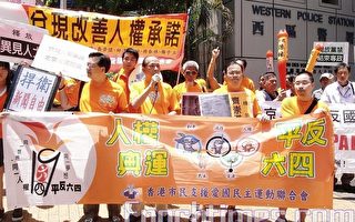 港多個民團抗議中共違反申奧承諾