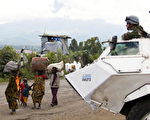 盧安達支持的叛軍在剛果民主共和國東部包圍一百位平民、一百五十名印度籍與半數烏國維和部隊。(WALTER ASTRADA/AFP/Getty Images)