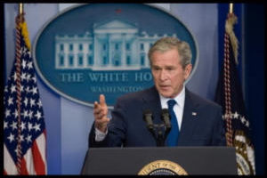 【热点互动】谈布什最后的白宫记者会