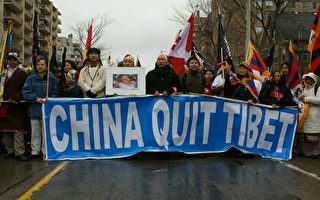 藏人中領館前集會抗議中共鎮壓50年