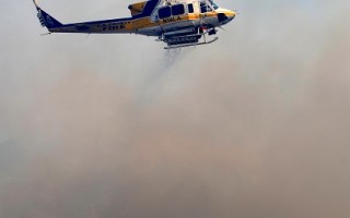 洛杉磯森林大火已燒掉250英畝