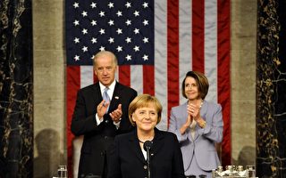 德总理默克尔在美国会发表历史性演说