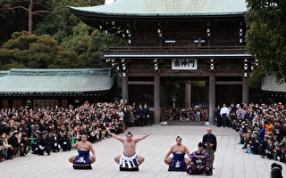 组图：日本相扑冠军迎新年