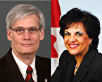 加拿大联邦参议员Mobina Jaffer女士（右）、众议员苗锡诚（Bill Siksay）