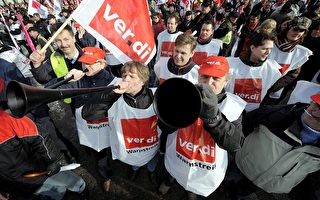 德國公共服務業5萬員工大罷工