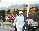 两年前移民到加拿大的12年级高中生林圣承，7日接跑圣火，他说能代表来自的国家—台湾接圣火，最是光荣。 （林圣承提供）