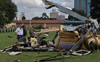 巴西直升机市区坠毁　机师控机减少伤亡