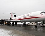 波兰总统专机的154 - M图波列夫(Tupolev)。(法新社)
