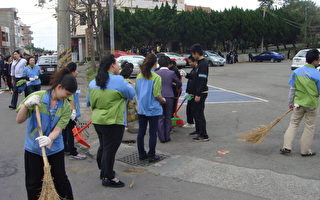 桃县观音国中扫街活动 落实爱护地球的环保观念