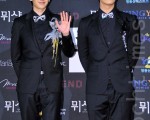 韓國人氣男子組合2PM成員Nichkhun、黃燦成（攝影:李裕貞/大紀元）