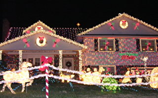 美德拉華州一住宅點亮百萬聖誕燈飾
