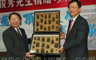 陳俊秀多年收藏  珍貴甲蟲標本贈清華