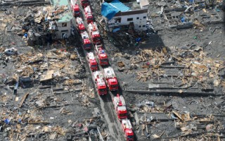 组图：航拍图纪录日本强震灾情