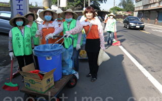 提升龟山环境整洁 乡长夫人每星期日作志工扫街头
