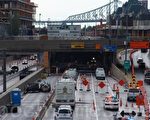 蒙市区高速路涵洞水泥板垮塌 幸无伤亡
