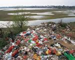 中国70％江河水系受到严重污染。（AFP）