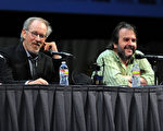 史蒂芬•史匹柏和彼得•傑克遜共同製作《丁丁歷險記》。(圖/Getty Images)
