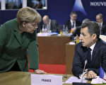 法国总统萨科齐和德国总理默克尔在法国戛纳G20峰会上（Getty Images）