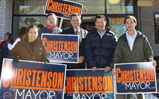 摩顿市长选举在即 克里斯顿森造势