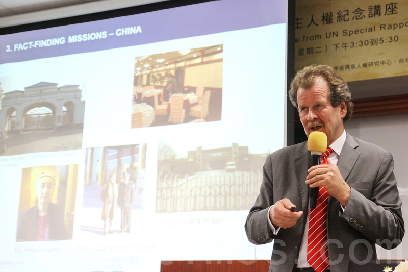 聯合國酷刑問題特派專員諾瓦克表示，中共活摘法輪功學員器官指控的可信度機高。（大紀元）