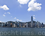 香港維多利亞海港香港島建築（攝影: 余鋼 / 大紀元）