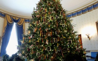組圖：2011年白宮聖誕樹閃亮登場