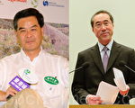 香港前政务司司长唐英年(右)和前行政会议召集人梁振英(左)，分别在11月26日和11月27日宣布参选行政长官。民众慨叹情况已经变成狼与猪之争。（大纪元资料图片）