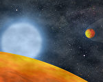 天文学家发现了两个地球大小的行星绕着一个类似太阳的恒星运转。艺术概念图（AFP PHOTO / UNIVERSITY OF TOULOUSE）