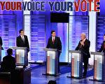 美國共和黨總統參選人於7日星期六晚上進行第一次辯論，電視辯論是讓新罕布什爾州選民進一步瞭解參選人的一個機會，同時也吸引了全國觀眾。(Win McNamee/Getty Images)
