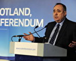 苏格兰民族党领袖萨蒙德公布了独立公投计划。 (Andy Buchanan/AFP/Getty Images)