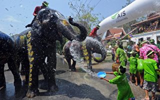 组图：泰国泼水节迎新年