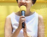 圖為公民黨立法會議員余若薇在2011年四二五集會上發言（攝影：潘在殊／大紀元）