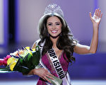 羅德島佳麗、波士頓大學二年級生奧莉薇亞•卡波(Olivia Culpo)週日(6月3日)晚間當選2012年美國小姐(Miss USA)。 (Isaac Brekken/Getty Images)